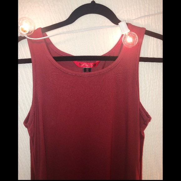SOLD-Flowy dark magenta dress - Picture 2 of 4